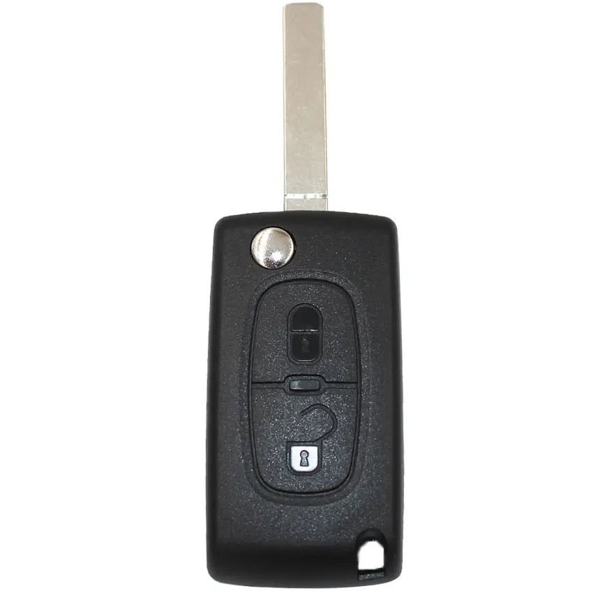 2 кнопки Складной флип удаленной машине ключ чехла для Citroen C2 C3 C4 C5 C6 C8 Xsara Picasso VA2 Uncut Blade(без Батарея держатель