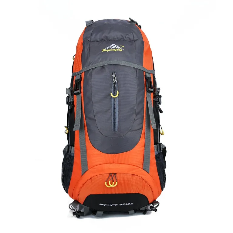 65L рюкзак походные рюкзаки Горный рюкзак Водонепроницаемый рвущийся рюкзак Многофункциональный Кемпинг призвание скалолазание - Цвет: orange