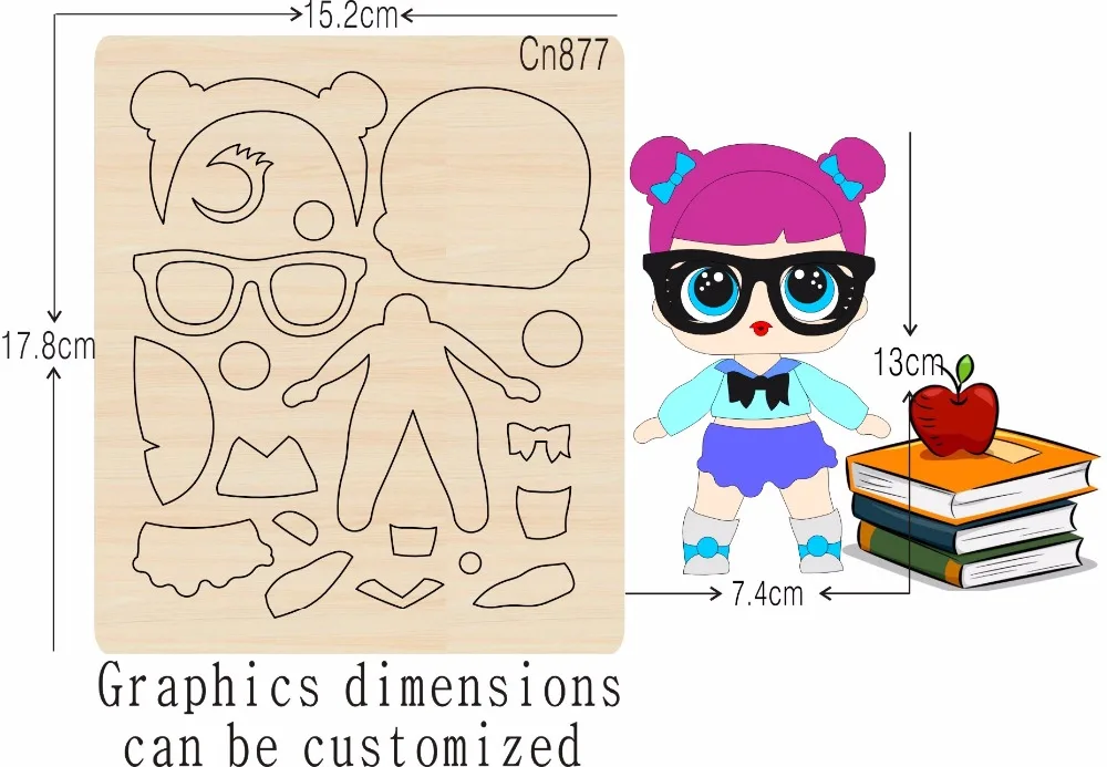 

Girl new wooden mould cutting dies for scrapbooking Thickness-15.8mm