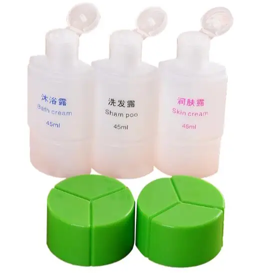 

Travel 3in1 cosmetics portable bottling shampoo bath cream lotion bottle