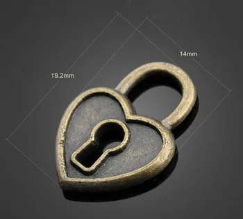 

200pcs Antique Bronze Alloy Lock Charms Pendant-Jewelry Findings Earrings Necklace Braclet Cell Phone Accessories 19.2mmX14mm