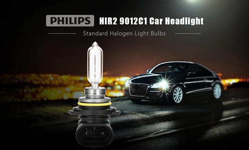 10 шт. галогеновая лампа Philips Vision H1R2 9012 C1 12В 55 Вт PX22d+ 30% яркая оригинальная светильник автомобильные галогенные лампы головного светильник Стандартный led-светильники оптом пакет