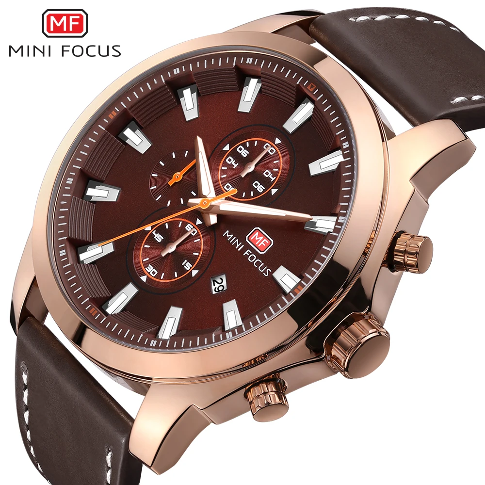 

Top Luxury Brand MINIFOCUS Men's Watch Fashion Casual Quartz Wristwatches 24 hour Display Waterproof Clock Man Relogio Masculino