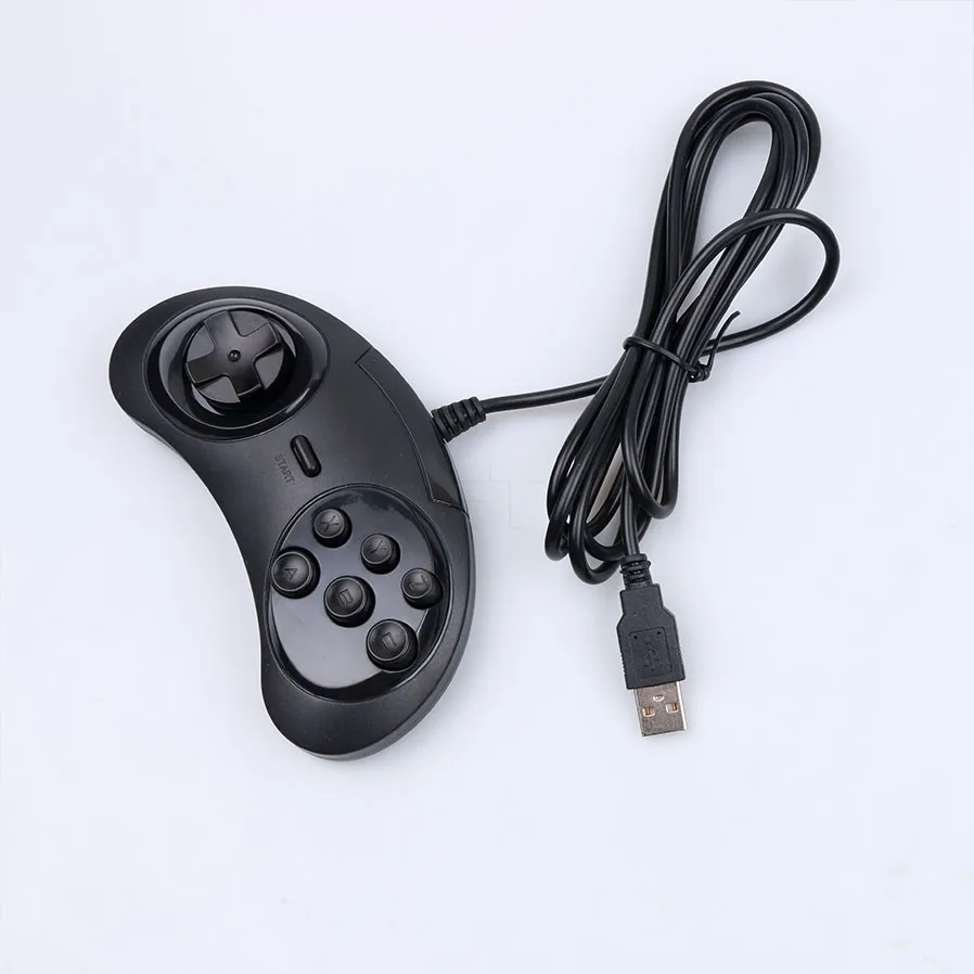 Kebidu USB классический геймпад USB игровой контроллер Joypad проводной 6 кнопок для SEGA Genesis/MD PC/2 Y1301/MAC Mega Drive