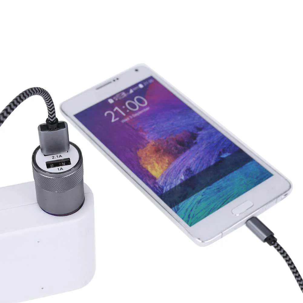 Мини Dual USB Автомобильное зарядное устройство для быстрой зарядки iPhone XR XS X 8 7 Samsung S