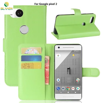 

10pcs/lot For Google pixel 2 XL Litchi Lychee Wallet Leather Cover TPU case For Google pixel 2