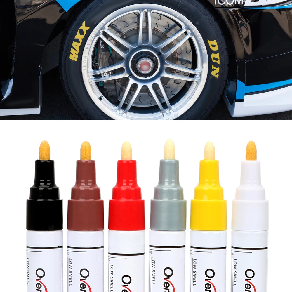 FORAUTO Автомобильная маркировочная ручка для автомобильных шин уход за краской авто краска ing ручка автостайлинг Маркер 6 цветов