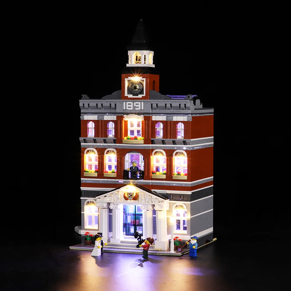 Светодиодный светильник совместимый с Lego 10224 Creators City The town hall 15003 строительные