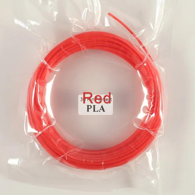 red Пластик для 3d ручки 10 метров PLA 1,75 мм 3d Принтер Нити печатные материалы экструдер аксессуары Запчасти прозрачный белый дерево - Цвет: red