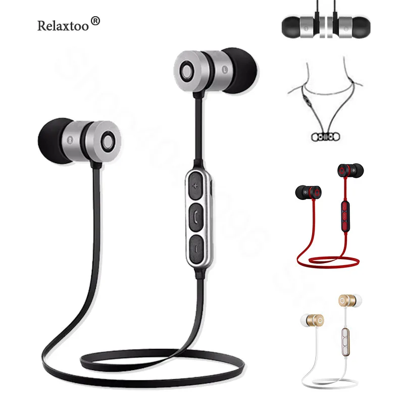 

Magnet Sport In-Ear Bluetooth Earphone Earpiece Handsfree Stereo Headset Wireless Earphones with Mic for Iphone 7 6 Xiomi Huawei