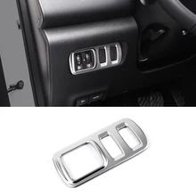 Car Styling ABS Headlight Switch Button Sequins Dedicated Interior Chrome Trim Cover For Renault Kadjar 2016 Accessory Sequins