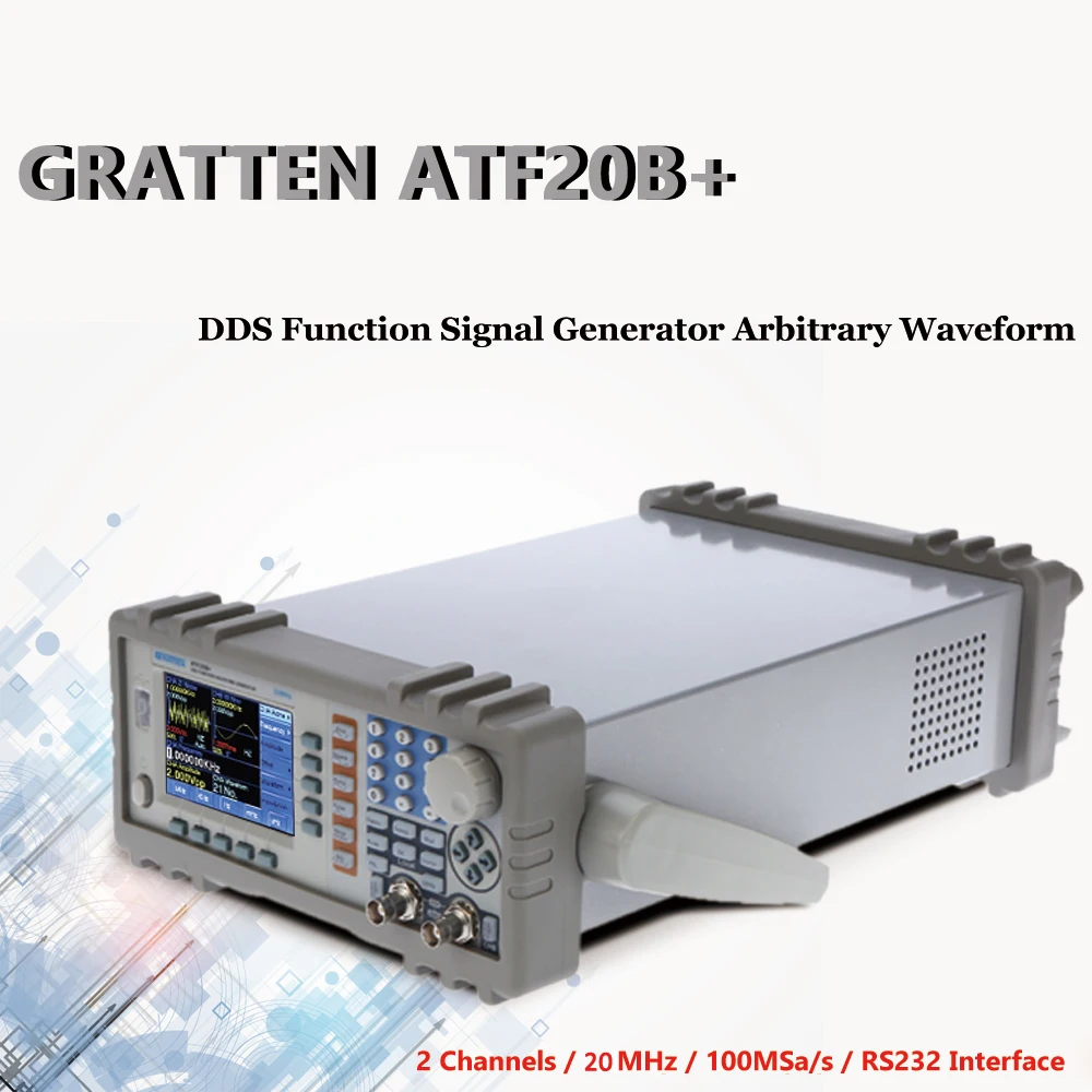 GRATTEN ATF20B + генератор сигналов двойной канал DDS Функция формы частоты метр 20 МГц