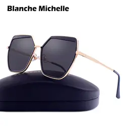 Blanche Мишель брендовые модные квадратные солнцезащитные очки для женщин UV400 прозрачные стекла больших размеров солнцезащитные очки для