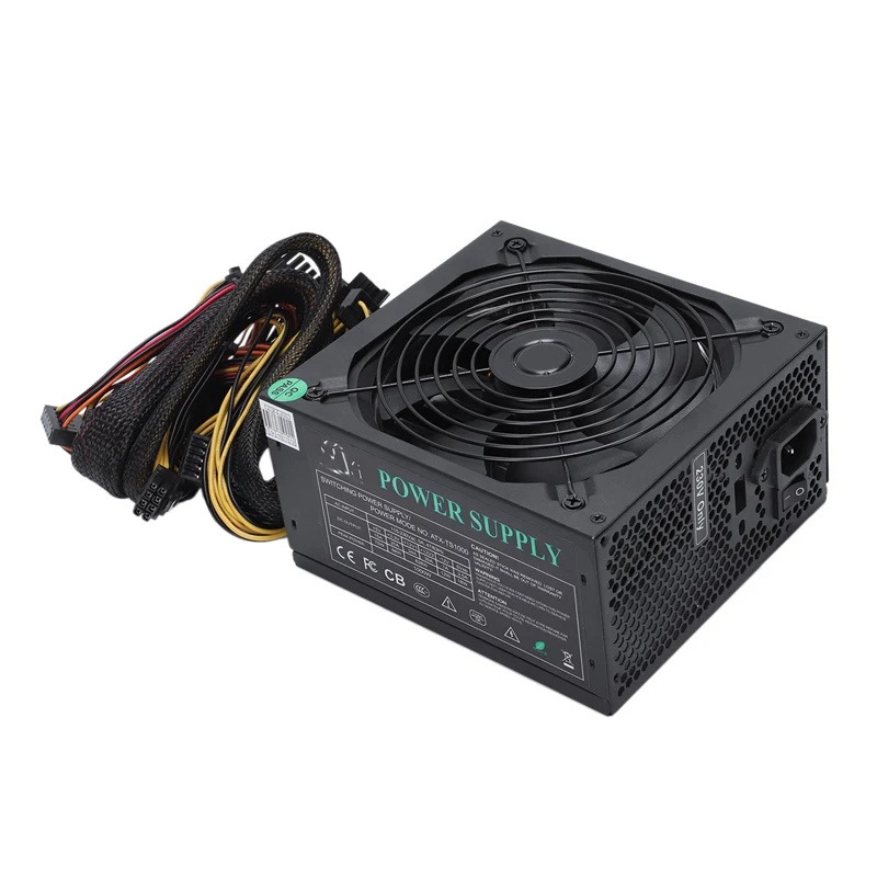 165-260V макс 1000W Питание Psu Pfc 14 см бесшумный вентилятор 24Pin 12V компьютер Sata консоль для ПК-игр с поддержкой Windows Питание для Intel Amd компьютерами