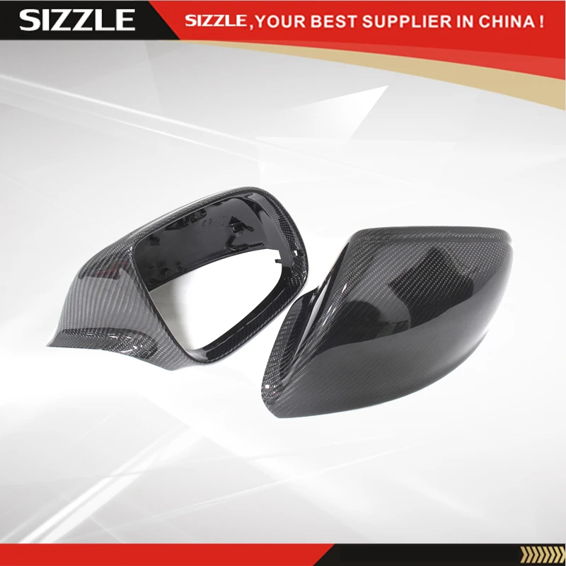 

Replacement Style Carbon Fiber Rear View Side Mirror Cover For Audi Q5 Q7 SQ5 2009+ Without Lane Assit L