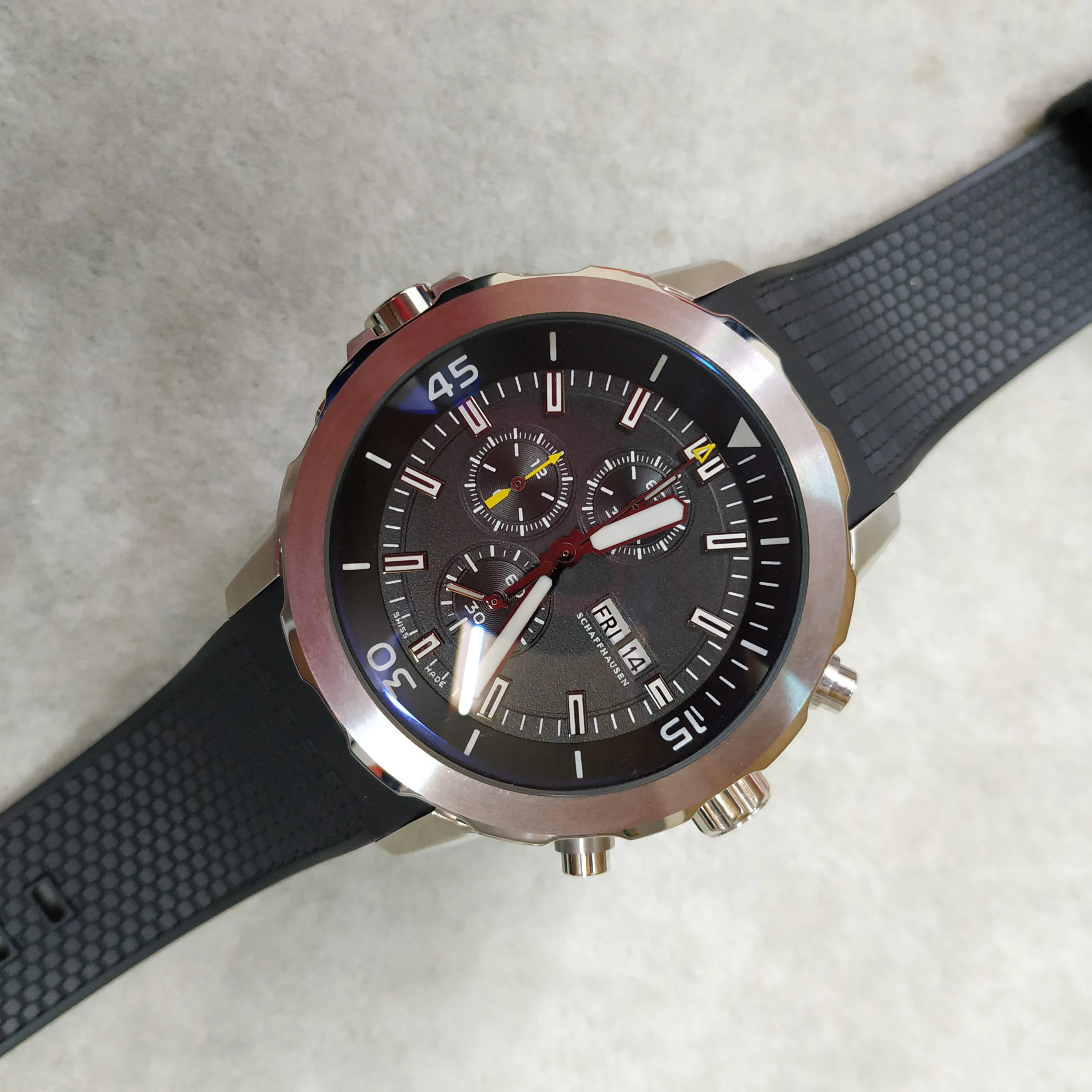 Oem AAA relojes de lujo para hombre, reloj de movimiento negro de cuarzo, relojes deportivos de autoviento, relojes de pulsera para hombre IW391029 - 2