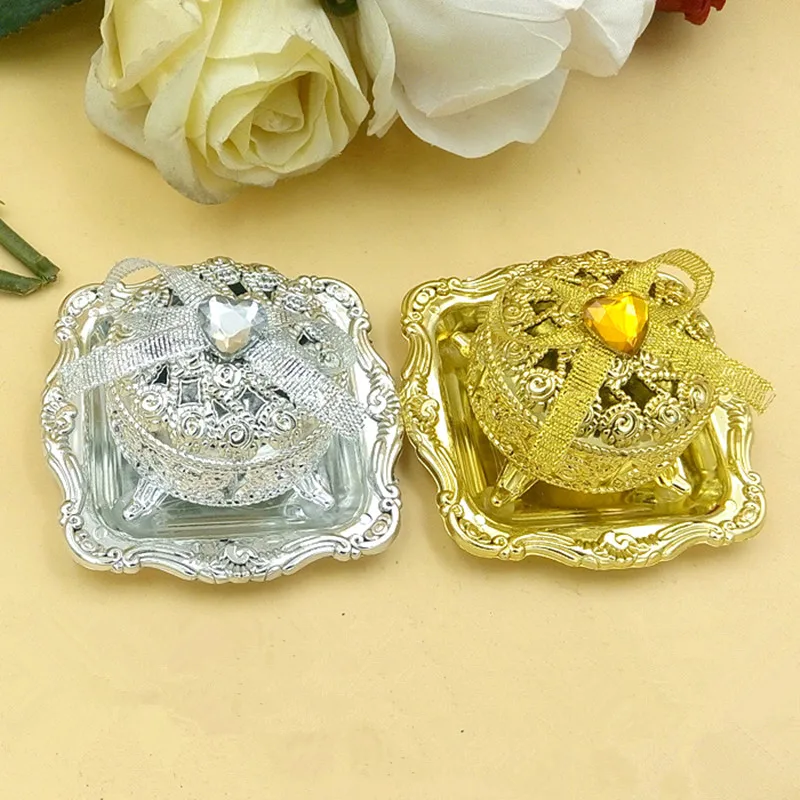 

Gold-plated silver treasure chest candy box free shipping