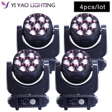 Beam 7x40w moving head stage light wash led lights wash zoom pixed control high brightness for dj bar party stage equipment