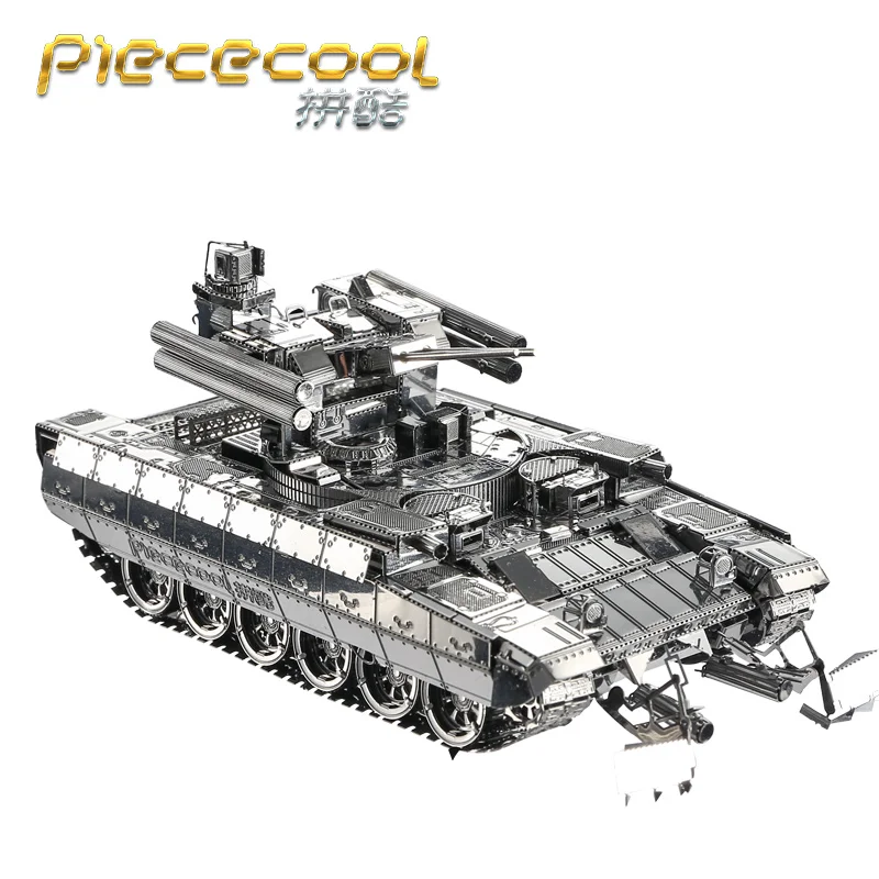 Piececool 3D металлическая головоломка, фигурка, игрушка BMPT, модель танка, обучающая 3D головоломка, модель игрушки, сделай сам, лазерная резка, ручная головоломка, наборы для детей