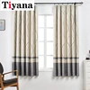 Modern Wavy Striped Short Blackout Curtains Drapes For Bedroom Kitchen Living Room Home Decortive Balcony Bay Window Cortinas 1