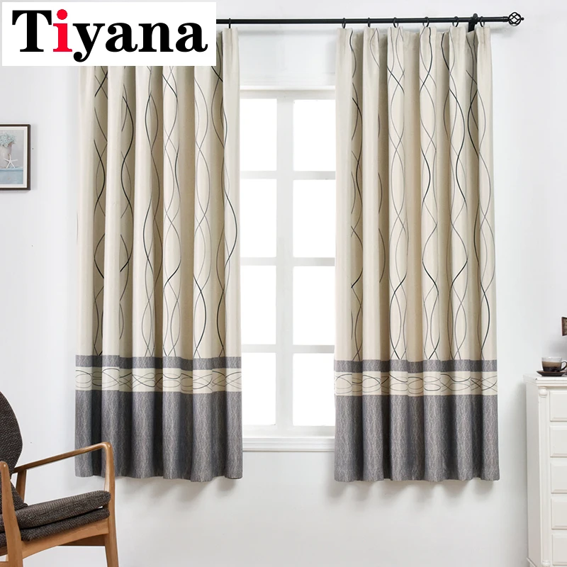 Cortinas cortas onduladas Grises Modernas para dormitorio, decoración sala de estar, balcón, cocina, ventana - AliExpress Hogar y jardín