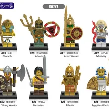 HAO gao Le 80 шт. X0161 Супер Герои Фараон Атлантида Мумия Викинг Египетский ацтекский воин варварский строительные блоки детские игрушки