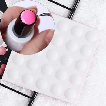 

1pc silicone nail gel bottle label nail polish mark color tape nail art button strip manicure paste holder display tools