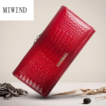 

Brand Womens Wallets Genuine Leather Purse Long Coin Purses Holders Lady Purse Female Wallets TGS187