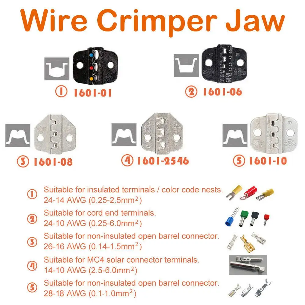 Обжимной инструмент инструменты разъем 5 типов терминалов изолированные формы провода щипцы челюсти наконечник Обжимные Плоскогубцы аксессуар