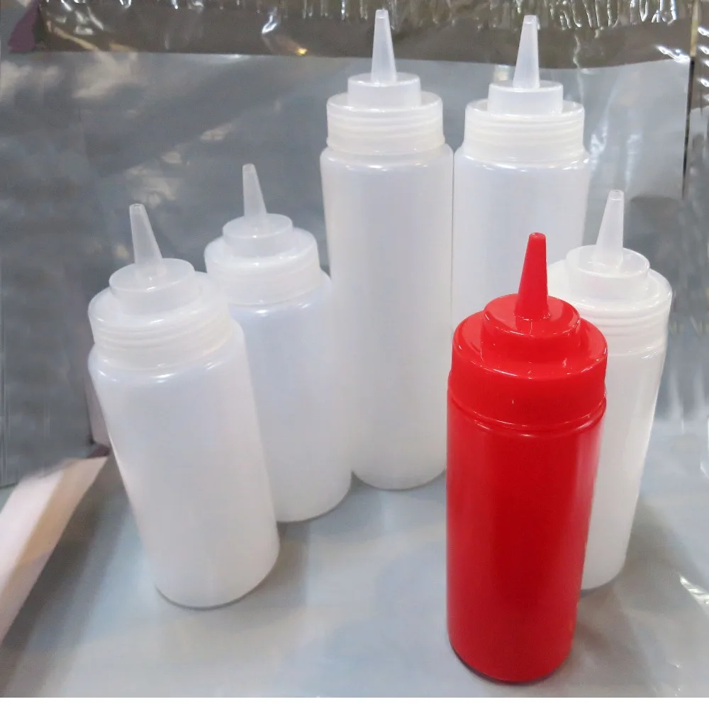 5pc 16OZ Plastic Squeeze Bottle Thicken BBQ sauce bottles