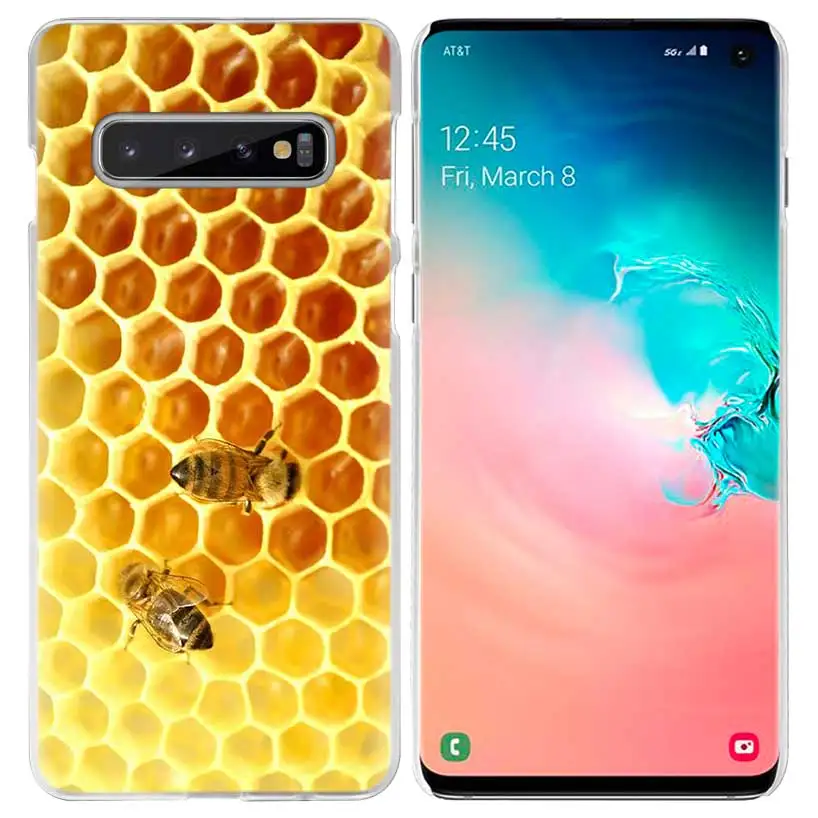 Пчелы Золотой Мёд чехол для samsung Galaxy S10 5G S10e S9 S8 M30 M20 M10 J4 J6 плюс J8 Note 8 9 животных жесткий чехол из ПК для телефона