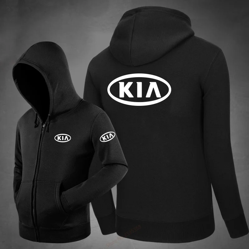 

winter 7 colours for male Zipper KIA sweatshirt solid colour coats Workout jackets