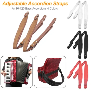 

Adjustable Accordion Straps PU Leather Shoulder Straps Harness For 16-120 Bass Comfortable Accordion Shoulder Straps