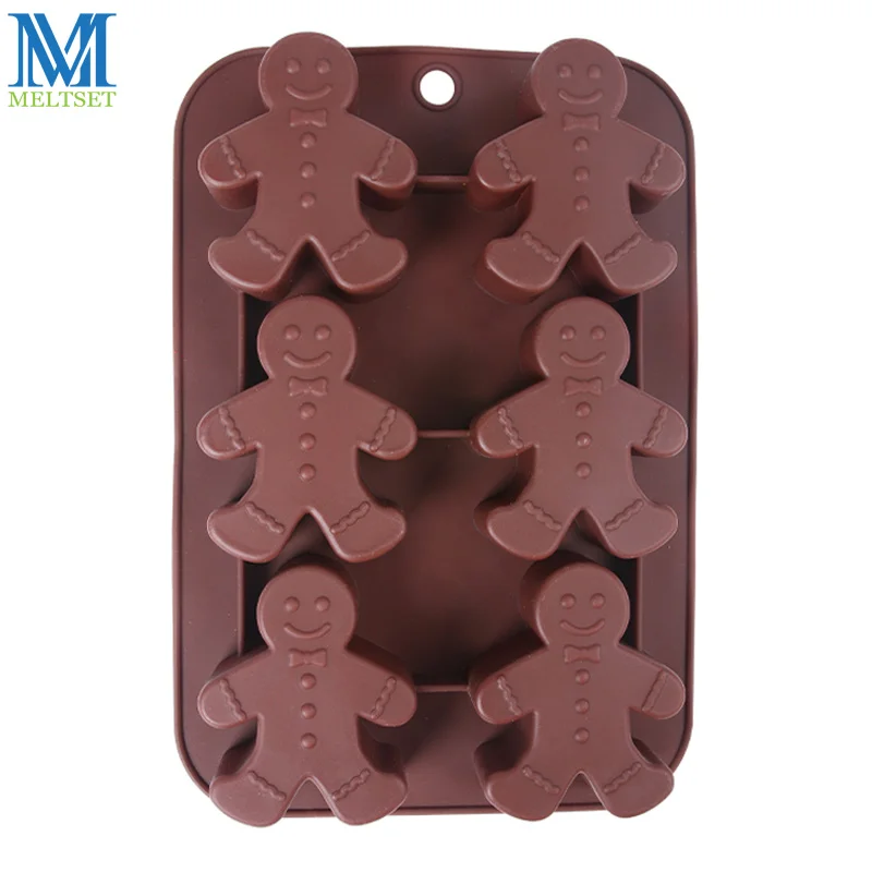 

Gingerbread Man Silicone Mold Microwave Oven Chocolate Mold Christmas Soap Silicone Molds
