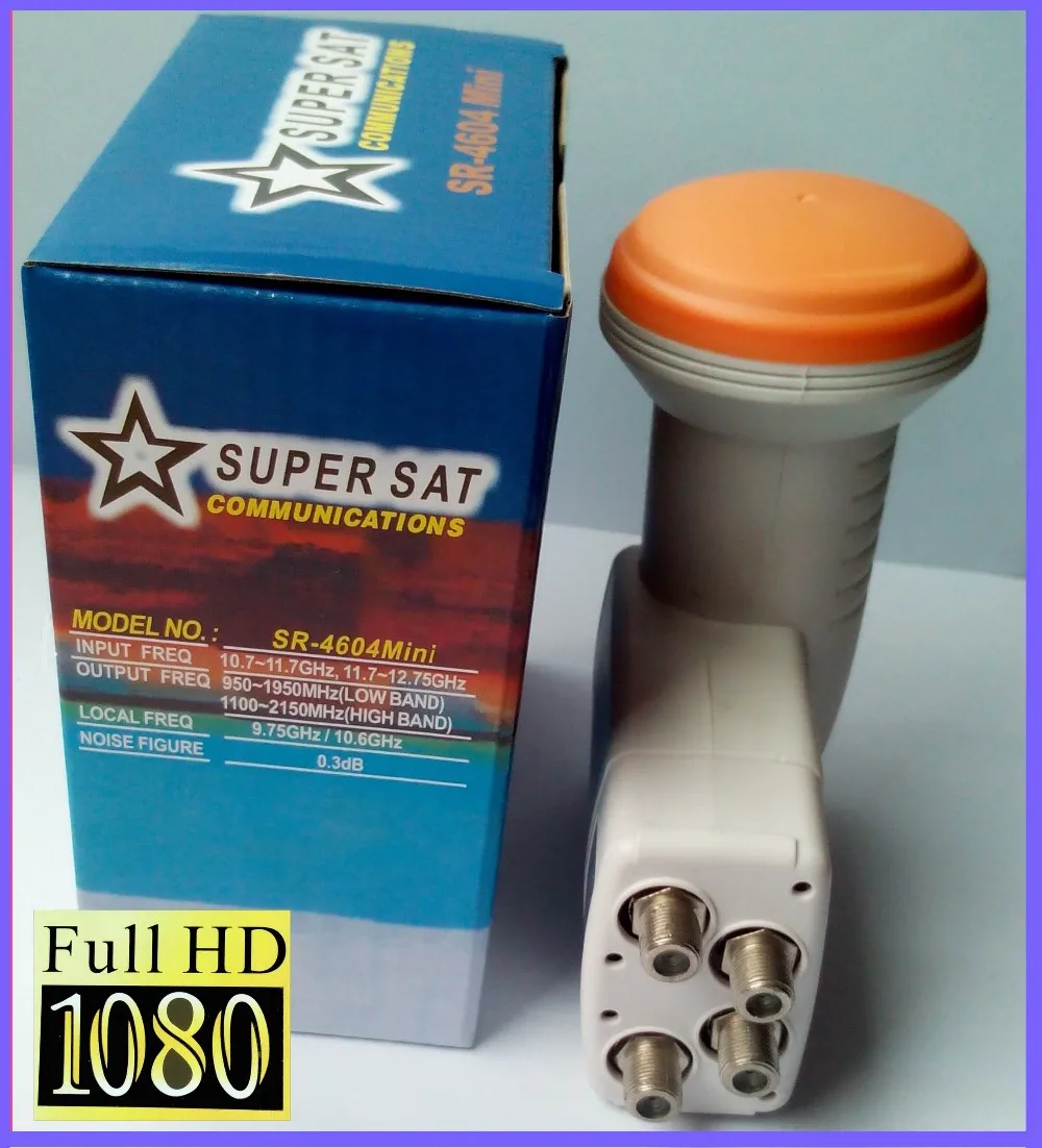 SUPER SAT SR-4604 QUAD Универсальный LNB ku-диапазон MPEG4 MPEG2 1080P FULL HD
