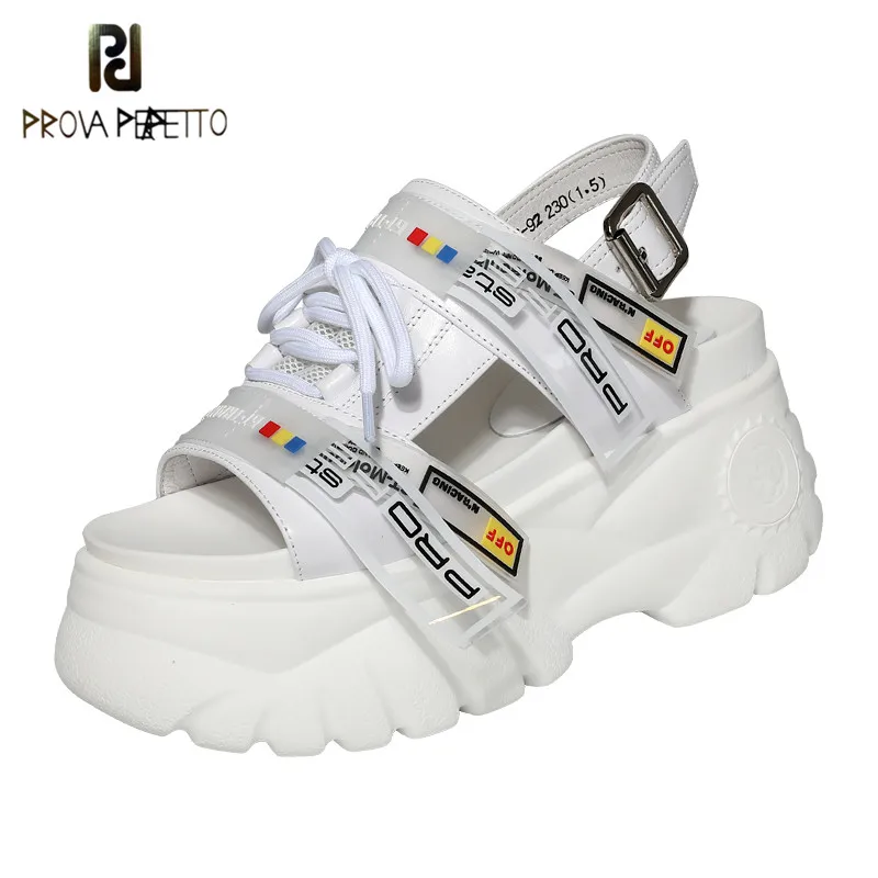 

Prova perfetto 2019 Summer Fashion New Sandals Rome European Platform Sandals Height increasing Ins Popular Thick Bottom Sandals