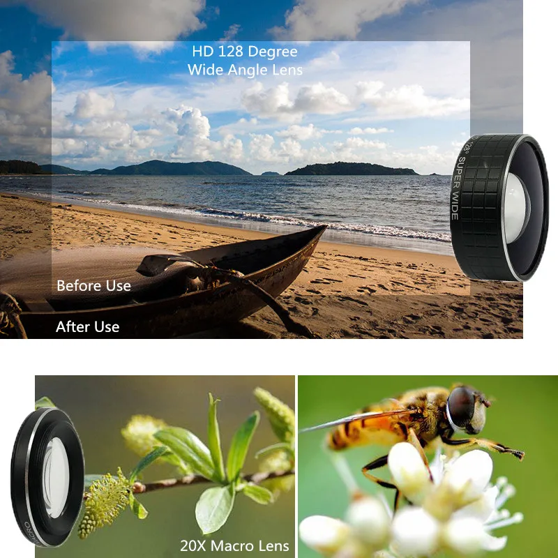 Dual Camera Macro Lens 20X Mobile Phone Lenses