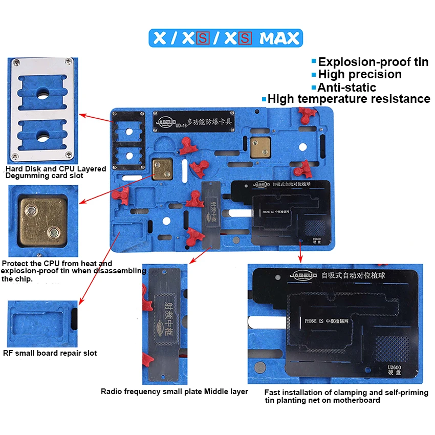 Многофункциональный ремонт материнской платы приспособление для iPhone X/XS MAX слоистых фиксированной обслуживания зажим платформы