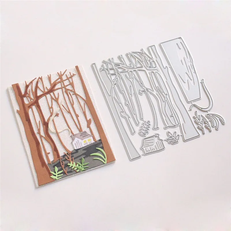 OLOEY Tree Metal Cutting Dies 3D Stencil DIY Scrapbooking