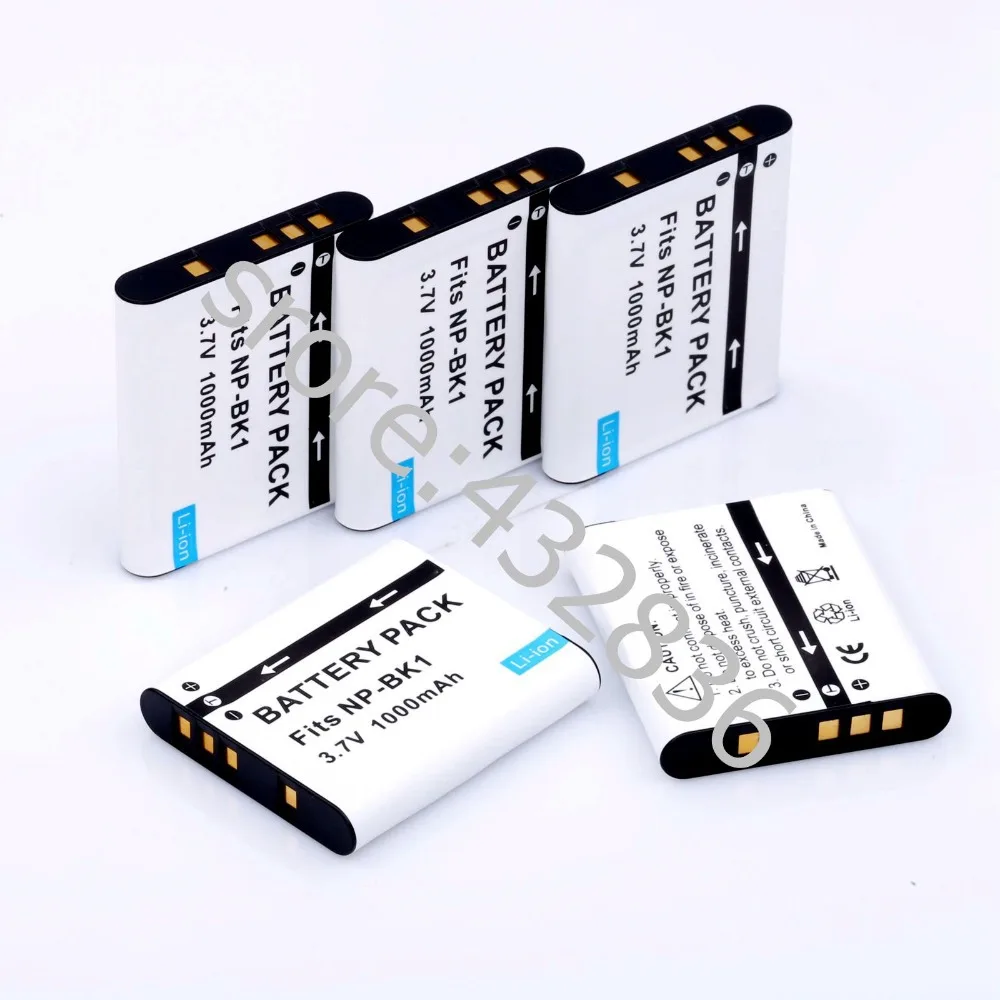 Wholesale 5pcs 1000mah Npbk1 Np Bk1 Liion Digital Camera Battery Akku