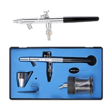 0,35 мм мини-распылитель двойного действия Аэрограф набор для ногтей сифон подача Пескоструйный Аппарат для Временной Татуировки Маникюр макияж торт художественная краска