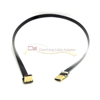 

0.2M/0.5M FPV HDMI Type A Male Down Angled 90 Degree to HDMI Male HDTV FPC Flat Cable for Multicopter Aerial Photography