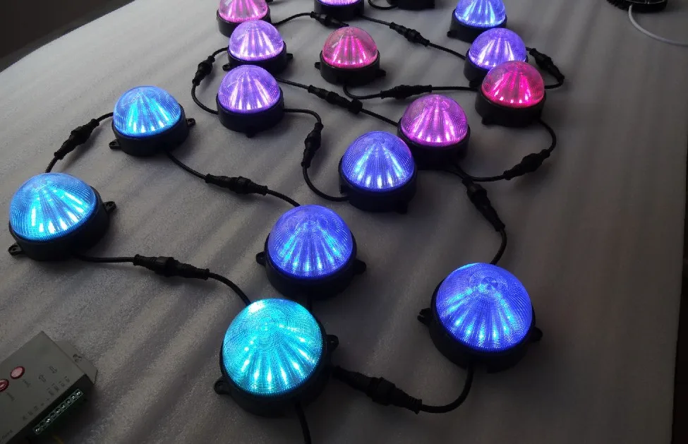 DC24V WS2811 круглый модуль пикселей 12 шт. 5050 SMD rgb led внутри 2 88 Вт IP68 Диаметр 100 мм Крышка