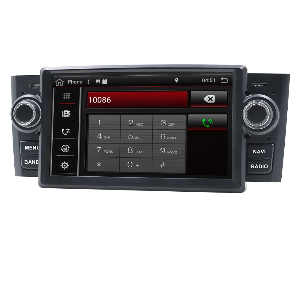 Clearance Eunavi Android 9.0 Car Radio Car Multimedia player GPS 1 Din DVD For Fiat/Grande/Punto/Linea 2007-2012 Radio FM 2G+32G 2