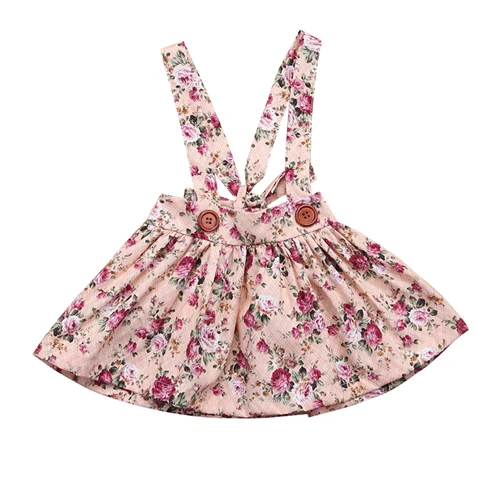 Юбка для маленьких девочек модные вечерние нагрудник «Принцесса» с цветочным рисунком для новорожденных девочек Детский сарафан хлопковые юбки для девочек - Цвет: As photo shows