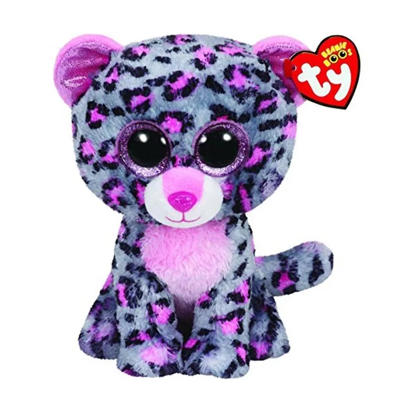

Ty Boos Stuffed & Plush Animals Gray Purple Leopard Toy Doll With Tag 6" 15cm