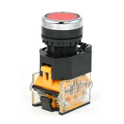 

AC 230V 6A AC 400V 4A NO/NC 4 клеммы Красный Мгновенный кнопочный переключатель