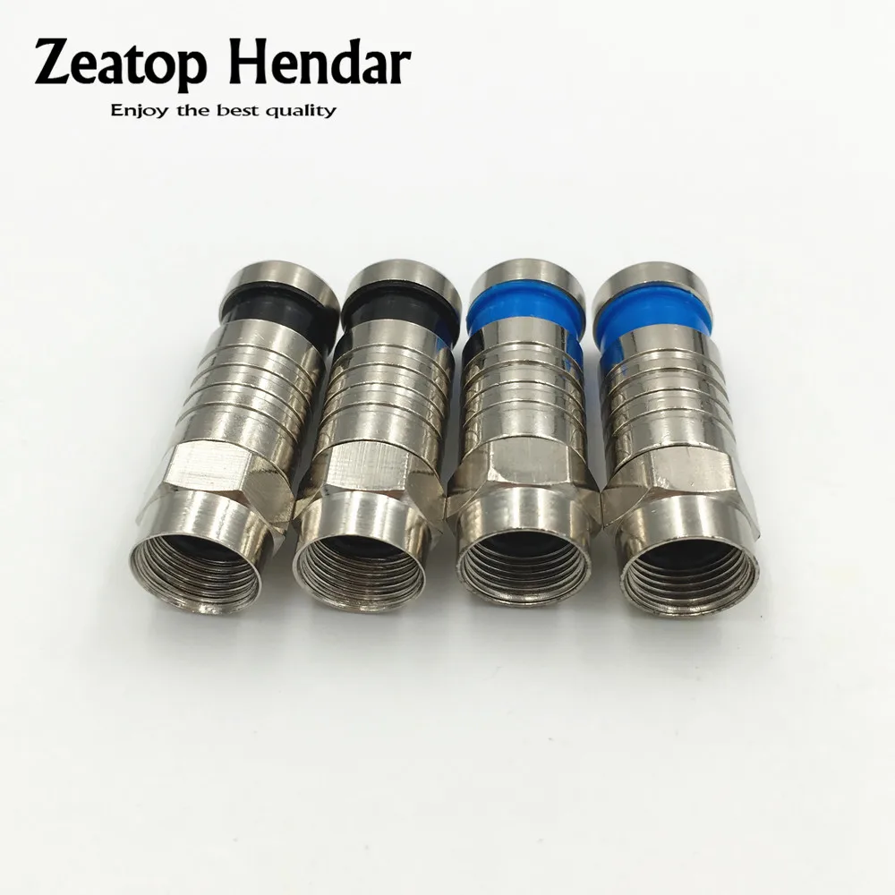 10Pcs Waterproof F Compression Connector for RF Coaxial RG6 Cable