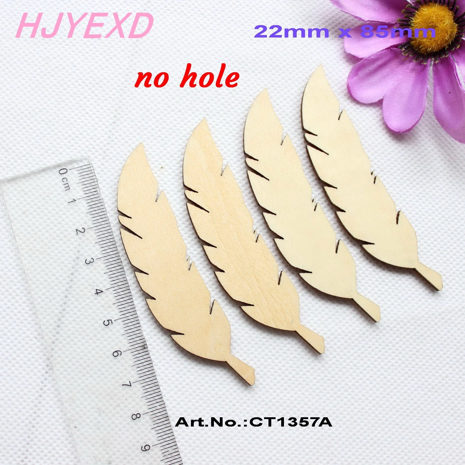 

(20pcs/lot) 85mm High Quality Blank Natural Wooden Leaves Feather Brooches (no pin) Rustic Favor Wood Tags 3.3"-CT1357A