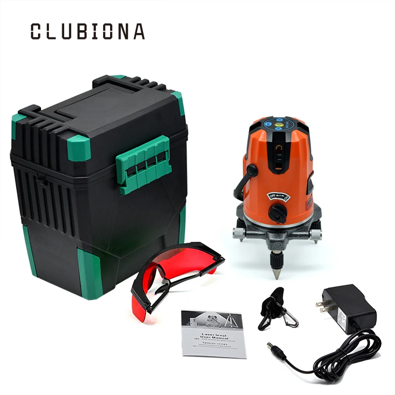 US PLUG 360 degrees rotary outdoor button and slash functional 5 lines 6 points self-leveling measuring tool line laser meter US PLUG 360 degrees rotary outdoor button and slash functional 5 lines 6 points self-leveling measuring tool line laser meter